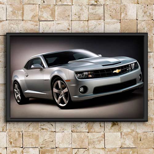 Quadro Decorativo - Camaro prata